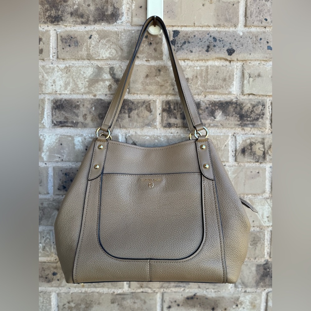 MICHAEL Michael Kors Molly Leather Shoulder Tote bag Camel